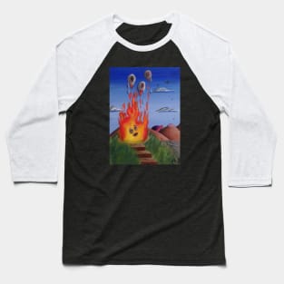 Fire Destroying Itself Baseball T-Shirt